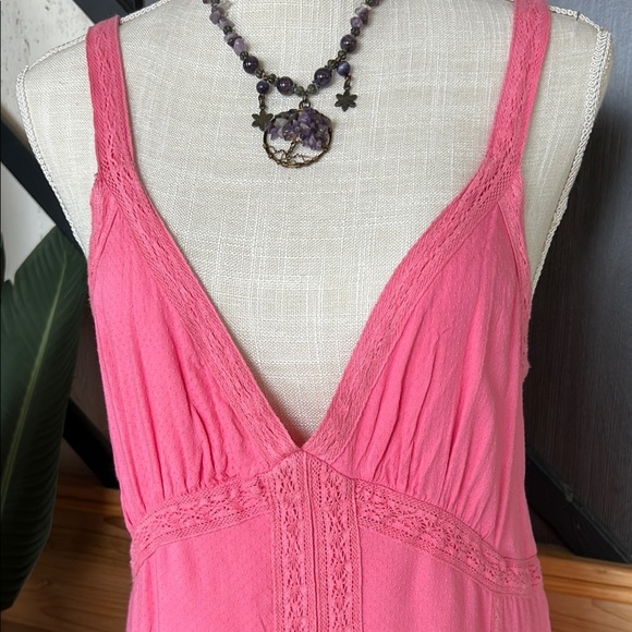 💕New Saltwater maxi dress Pink V-Neck size large New - Picture 3 of 16